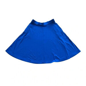 Adrienne Vittadini Royal Blue Circle Skater skirt Below Knee Pull on M